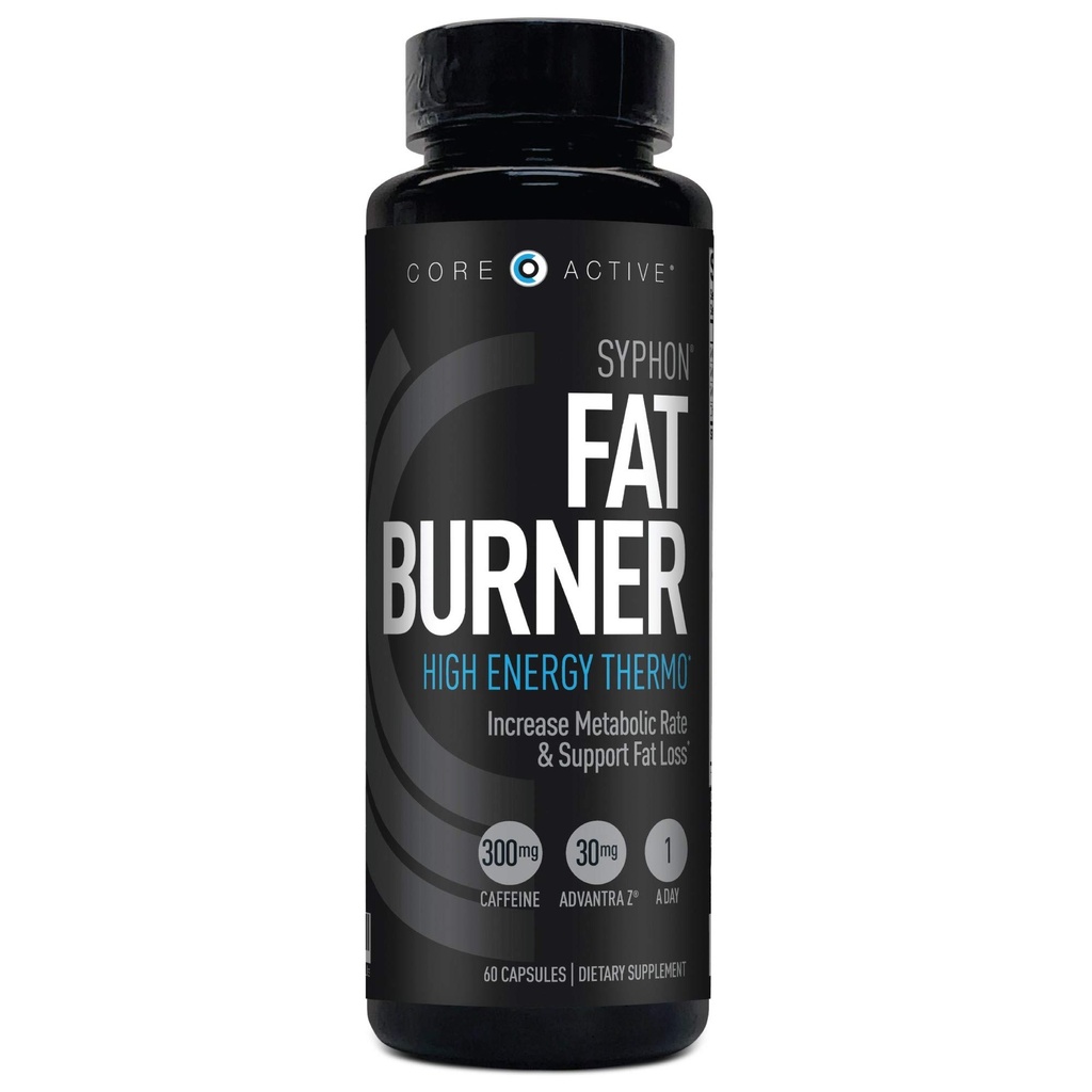 Core Active Syphon Thermogenic Fat Burner for Hombre, Keto Pills, Advantra Z for Energy, Focus, Appetite Control, Incrementar Metabolism Muscle Toning Supplements, Weight Loss Pills for Women - 60 Capsules