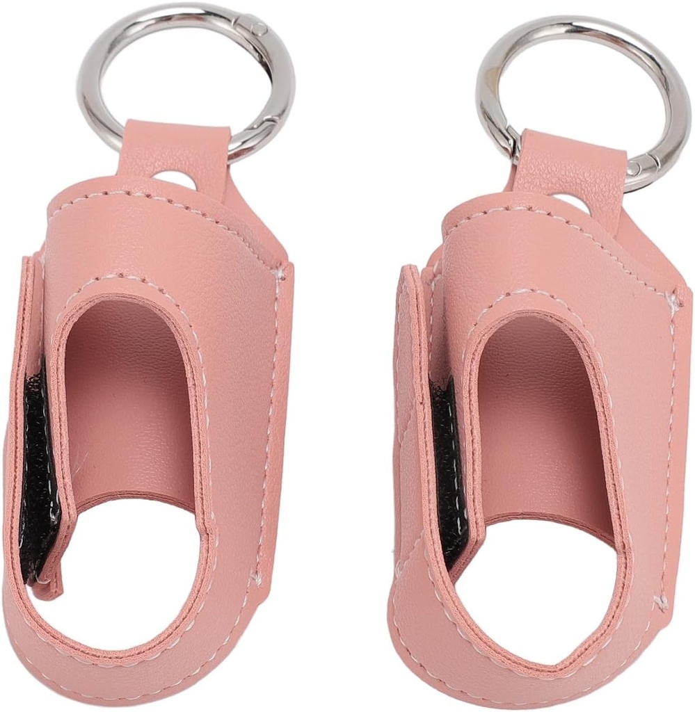 2pcs Asma Inhaler Holder Almacenamiento portátil Protective PU Leather Asthma Inhaler Case for Travel ()