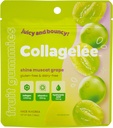 Collagelee Collagen Gummies - Marine Collagen Candy with Vitamin C, Hyaluronic Acid, & Biotin for Moisturized, Youthful, Plump Skin - Korean Collagen Snacks (Shine Muscat Grape)