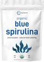 Orgánica Blue Spirulina Powder (Phycocyanin Extract), 60 Servings - No Fishy Smell, 100% Vegan Protein de Blue-Green Algae, Natural Luminous Food Coloring for Smoothies, Baking, Drinks & Cooking