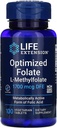 Ampliación de vida Folate optimizado L-Methylfolate 1000 mcg Tablas vegetarianas 2 Pack