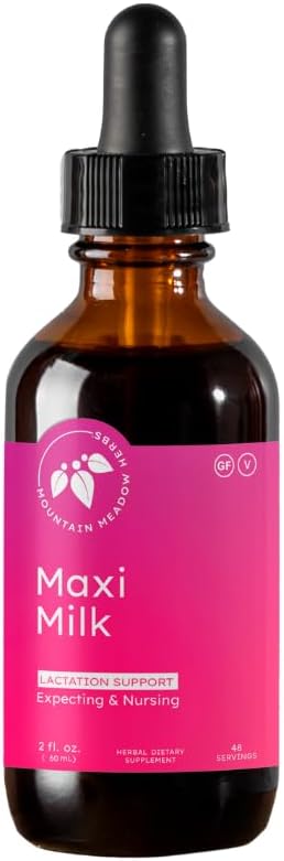 Sierra Meadow Herbs Maxi-Milk- Natural Liquid Lactation Soporte para aumentar la producción de leche materna rápidamente " Efectivamente para las madres de lactancia materna - 2 oz