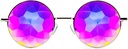 GloFX Imagine Kaleidoscope Glasses - Marco de metal - Rainbow Diffraction Rave EDM Festival