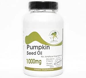 Pumpkin Seed Oil 1000mg Emulsified Dry ~ 200 cápsulas - No aditivos ~ Suplementos de la naturaleza