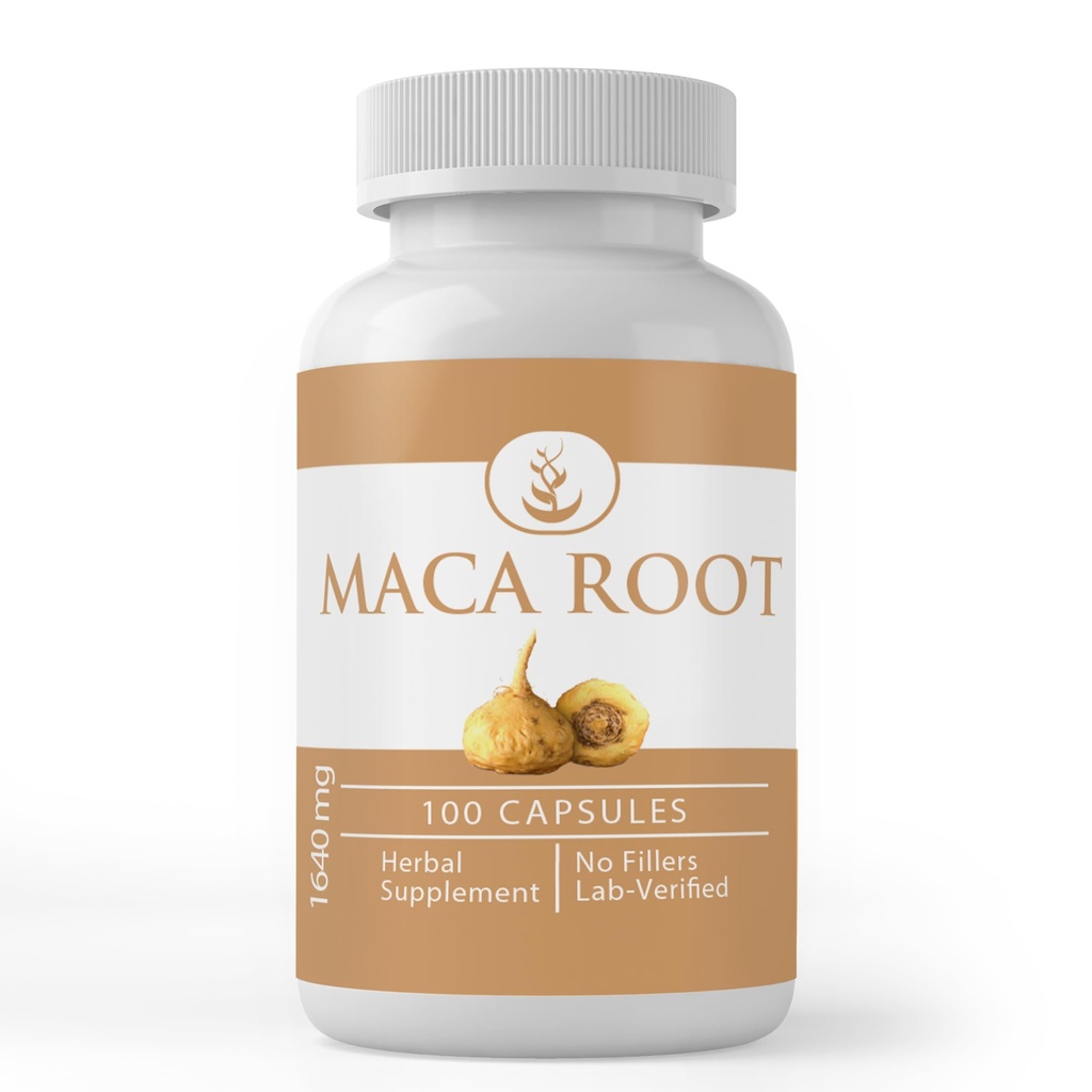 PURE ORIGINAL INGREDIENTES Maca Root, (100 cápsulas) Siempre puro, sin aditivos ni artillería, Lab Verified