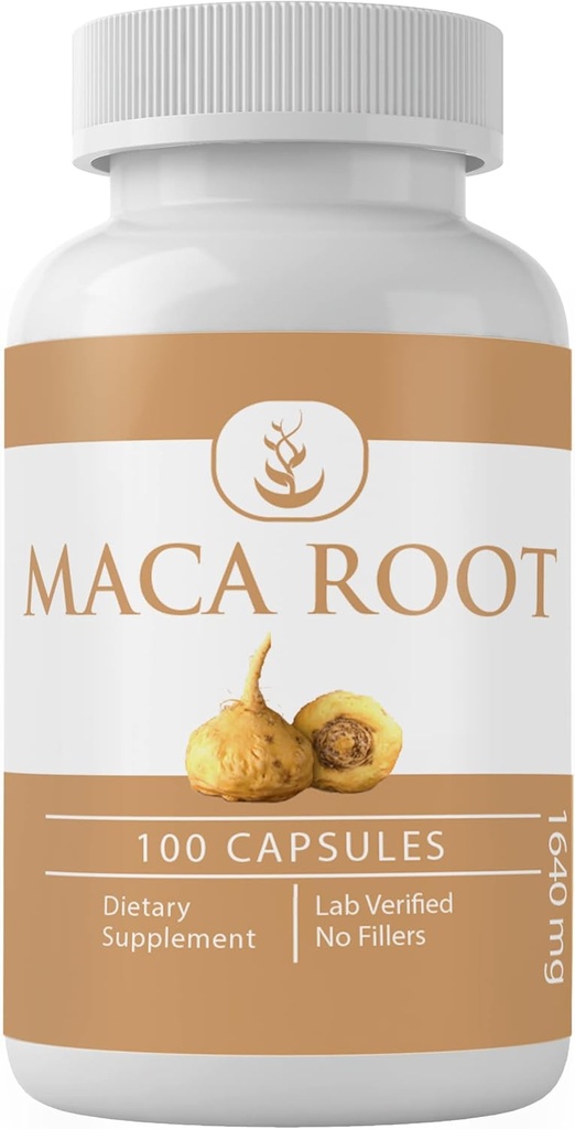 PURE ORIGINAL INGREDIENTES Maca Root, (100 cápsulas) Siempre puro, sin aditivos ni artillería, Lab Verified
