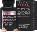 Bella Vérité. Complejo Probiótico " Prebiótico " - Apoyo Digestivo de la Mujer " Gut Health - 3.45 Billion CFU Lactobacillus Probiotics for Clearer Skin - Daily Probiotic Supplement (30 Vegetarian Capsules)