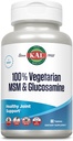 KAL 100% Vegetarian MSM & Glucosamine - Healthy Joint Support - Vegan Glucosamine and MSM Supplement - Made Without Shellfish - Lab Verified - 60-Day Guarantee - 60 Servings, 60 Tablets