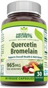 Herbal Secrets Quercetin 800 Mg con Bromelain 165 Mg Suplemento TEN 60 Veggie Capsules ← Non-GMO ANTE Gluten-Free TEN Made in USA