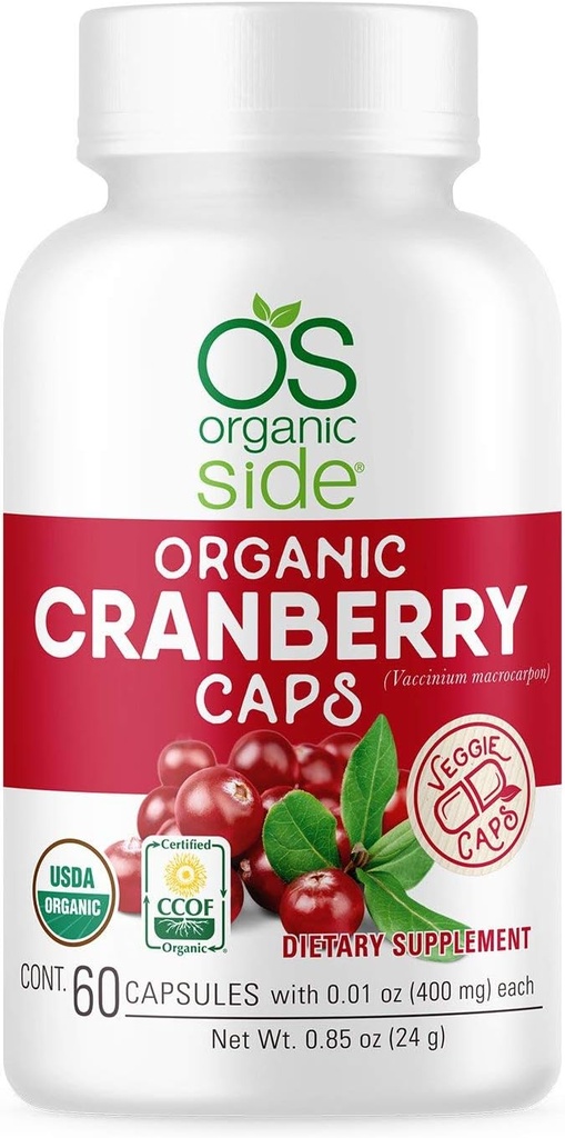 Cápsulas ecológicas de arándano 60 - Prevención de UTI - Certificado USDA - No GMO - Vegan