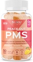 SUKU Vitaminas - PMS Gummy Suplemento con Chasteberry para Aliviar PMS y Menopause Peach Mango Gummies (50 Conde)