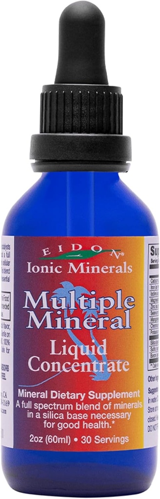 Eidon Multiple Minerals Supplement - Ionic Trace Mineral Drops for Water, Natural Liquid Vitamins to Support Heart Health and Hydration, Bioavailable, No Additives or Preservatives - 2 oz