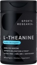 Sports Research L-Theanine 200mg with Organic Coconut Oil ← Suntheanine Suplemento para Focus, Relax &amp; Alertness TEN Double Strength, Non-GMO &amp; Gluten Free