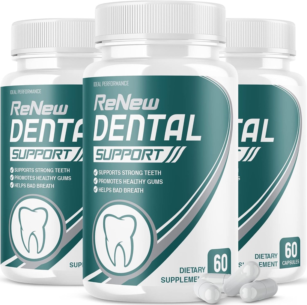 IDEAL PERFORMANCE (3 Pack) Renew Dental Support Pills Cleanser (180 cápsulas)