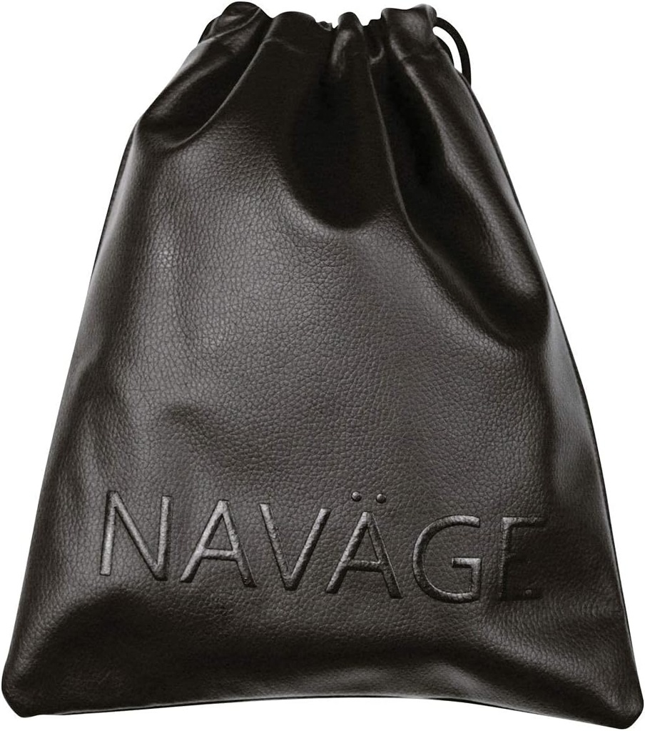 Bolso de viaje de Navage (Black) - Bolsos de viaje de cuero vegano para mujeres y hombres - Bolso pequeño a medida para el sistema de riego de Navage Nasal - Bolsa de basura versátil y bolsa de maquillaje (8.25"x10.25")