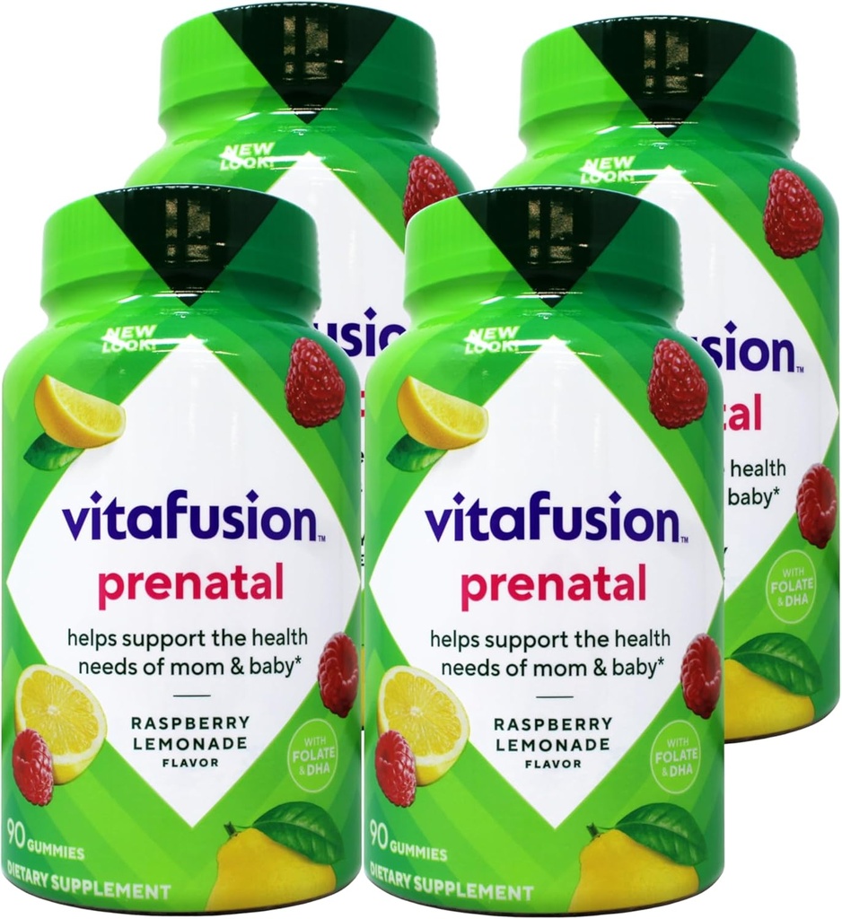 VitaFusion PreNatal Gummies, 90 Conde (Pack of 4)