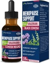 Dietary Supplement Menopause Support Drops, Estroven Menopause Relief Tincture for Hot Flashes & Night Sweats with Black Cohosh, Valerian. 2oz