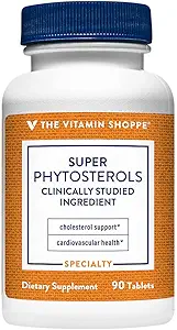 La Vitamina Shoppe Super Phytosterols 900MG, soporta la salud cardiovascular, apoya los niveles de colesterol ya dentro del rango normal (90 Tablets)