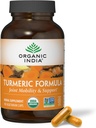 Orgánica de la India Curcumina Turmérica con Pepper Negro - Suplemento Turmérico Orgánico y Suplemento de la Curcumina, Cápsulas Turméricas, Soporte Conjunto &amp; Apoyo Sistema Inmunitario, Cuerda entera, Trikatu - 180 Cápsulas