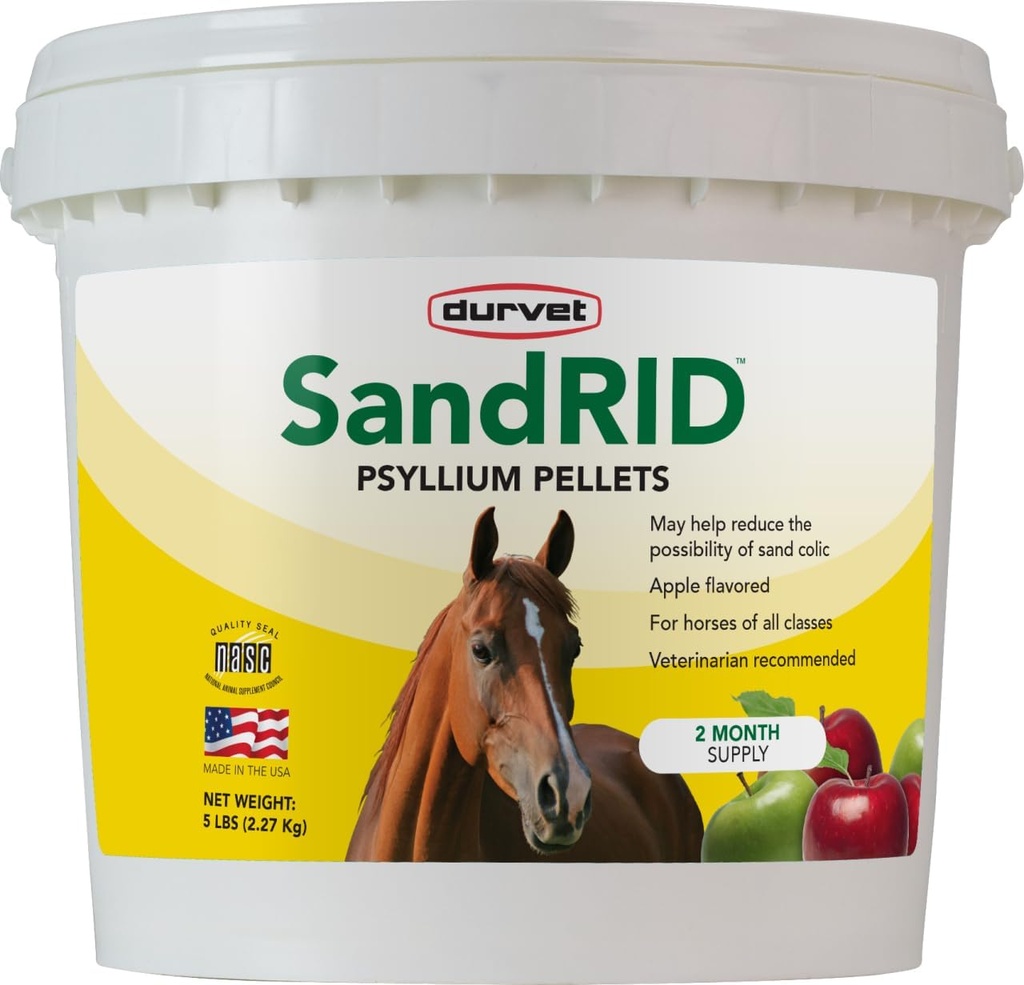 Durvet 699627 Sandrid Psyllium Pellets, 5 Lb, 5 Pound (Pack of 1)