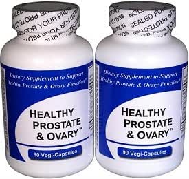 Prostata y Ovario saludables - (2 Botellas Contiene un total de 180 Vegi-Capsules) - Concentrado Herbal Blend -con Crinum Latifolium, Vegan Kosher Caps. Herbs de próstata para soporte óptimo*