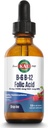 KAL Vitamina B-6 B-12 gota de ácido fólico, gotas de suplemento de vitamina B líquida, salud cardíaca, energía, célula de sangre roja Apoyo con metil B12 y folato de metil, sabor de baya mezclada natural, 59 Actuaciones, 2oz