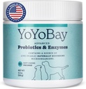 Probióticos para perros, para Gut Salud y Salud Digestiva, Equilibrio de Levadura, Apoyo Inmunitario, Probióticos Perros y Enzimas Digestivos, Más de 1 billón de UF, 60 Píldoras Suave