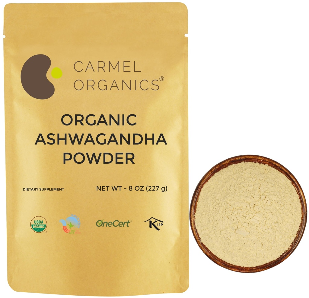 ORGANICS CARMEL Orgánica Aswagandha Root Powder (8 Oz o 227g/0.5 Lbs) USDA Certified. Lab Tested, Non GMO &amp; Gluten Free ← Withania Somnifera de India