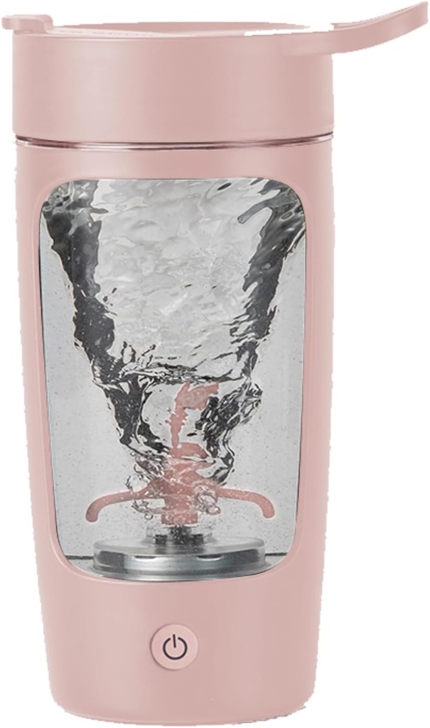 Botella de agitador eléctrico, botellas de afeitado para mezclas de proteína,  sometida Tritan ← BPA Gratis Solución de mezclador portátil, tazas de afeitado recargables y sacudidas de reemplazo de carne, 22 oz(Pink)