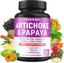 Artichoke Capsules con Artichoke, Papaya, Apple Pectin y Más - 90 cápsulas para 3 meses de suministro