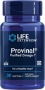 Extensión de vida Provinal Purified Omega-7, ácido palmitoléico derivado de aceite marino altamente concentrado, colesterol, triglicéridos " Heart Health Support, Gluten-Free, Non-GMO, 30 softgels
