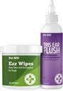 Mascotas MD Perro limpiador de oído con Aloe y Eucalipto + Veterinaria Tris Flush Cat &amp; Dog Ear Cleaner