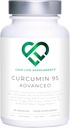 Curcumin 95 Advanced, 60 Capsules, Curcumina de alta resistencia (El componente activo de la Turmérica) con 95% Curcuminoides + BioPerine® (Extracto de cobre negro), vitamina D, tomate y raíz de jengibre, GMP Aprobado