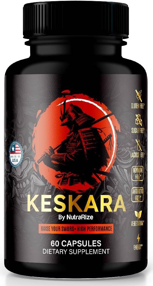 Keskara Pills for Men, Keskara Capsules, Keskara Male Supplement, Premium Performance Support, Fórmula Natural para el Crecimiento del Musculo y Salud General, Reseñas Oficiales (60 cápsulas)