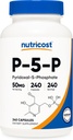 Nutricost P5P Vitamina B6 Suplemento 50mg, 240 cápsulas (Pyridoxal-5-Phosphate) - Vegetariana Amistad, No GMO, Gluten Gratis