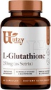 Utzy Naturals L-Glutathione Silencio Immune Health & Antioxidant Support Silencio Setria® 250mg Formulario reducido Glutathione ← High Absorption Silencio Made in The USA ← 60 Capsules