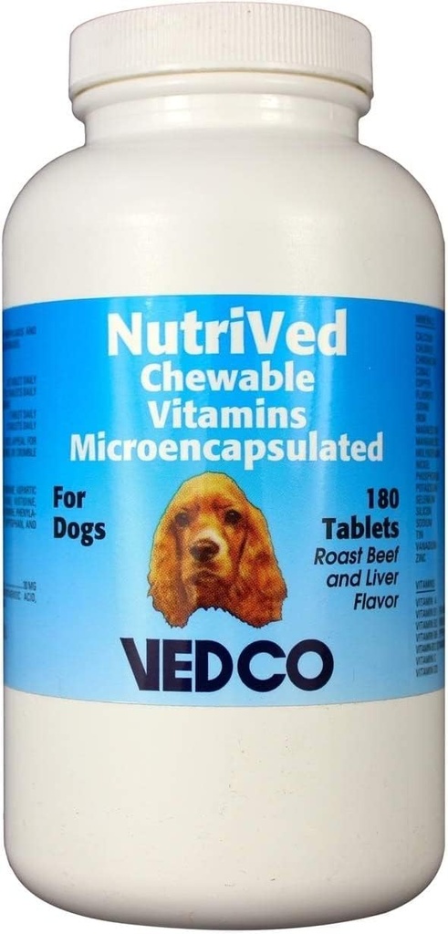 Vedco NutriVed Vitaminas Chewable para perros 180 Tabletas