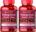 Puritan's Pride Pomegranate Extract, 250 Mg, 120 Conde (Pack of 2)