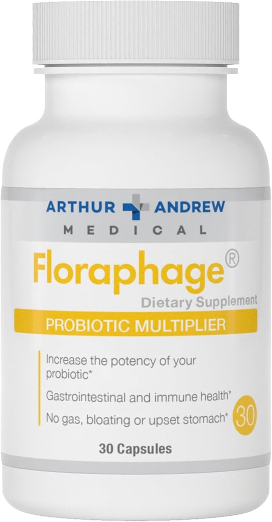 Arthur Andrew Medical, Floraphage, Fórmula Prebiótica y multiplicador Probiótico, 30 cápsulas