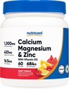 Nutricost Calcium Magnesium Zinc with Vitamin D3 Powder, 60 Servings (Fruit Punch) - Calcium (1000 MG) Magnesium (420 MG) Zinc (16.5 MG) Vitamina D3 (30 MCG) - Gluten Free, Non-GMO