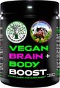 Vegan Brain & Body Boost: The Cherry On Top of A Plant-Based Lifestyle | Working Intelligence | Anti-Aging | Physical Fitness | Vegan Amino Acids - Creatine, Taurine & Beta Alanine | 40 Servings/300g