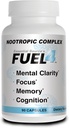 Suplemento de Apoyo al Cerebro Nootrópico Fuel4 – Focus " Mental Clarity Capsules with Vitamin D3, Ginkgo Biloba, Cognivia, Alpha GPC, DMAE " Huperzine A – Non-GMO, Made in USA – 90 Veggie Capsules