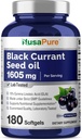 NusaPure Black Currant Seed Oil 1605 mg Gamma Linoleic Acid (GLA) 15% 180 Softgels (No-GMO, Soyfree)