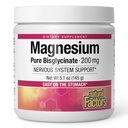 Factores naturales Pólvora Bisglycinate de Magnesio - Complemento de Apoyo a la Salud Integral - Suplemento de Magnesio Natural Soportes Bone Strength &amp; Health - 5.1 oz (50 Servimientos)