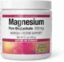 Natural Factors Magnesium Bisglycinate Powder - Whole-Body Health Support Supplement - Natural Magnesium Supplement Supports Bone Strength & Health - 5.1 oz (50 Servings)