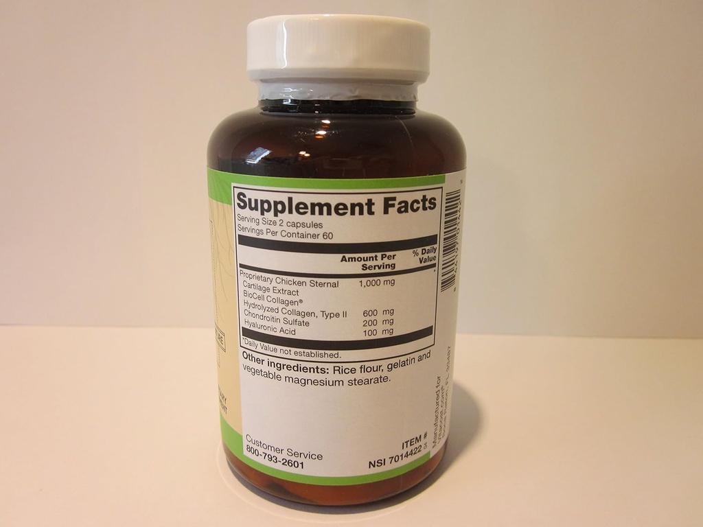 Vitacost Ácido Hialurónico con BioCell Collagen II - 100 mg por Serving - 120 cápsulas