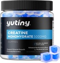 Monohidratos de crema de Monohidratos de Gummies llenas, Mandíbulas de Monohidratos de Creatina para Hombres &amp; Mujeres, Fuerza Extra para el Crecimiento Musculo, Sabor de Blueberry, 60 Chewables, 1 Mes de Suministro