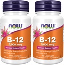 AHORA Suplementos, Vitamina B-12 5,000 mcg, con ácido fólico, Nervous System Health*, 60 Lozenges (Pack of 2)