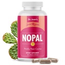 Santo Remedio Nopal, Azúcar y Gluten Suplemento dietético gratuito, Prickly Pear Cactus Suplemento dietético, 700 mg, 180 cápsulas, 90 piezas por contenedor