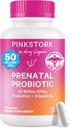 Probióticos prenatales para mujeres - 50 billón de UC, vitamina B6, prebióticos, enfermedad matutina, microbioma de Gut, embarazo Probiótico, apoyo inmunológico, embarazo debe tener - 30 cápsulas